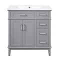 Modern Bathroom Vanity With Sink, Storage Cabinet, Soft Close Doors, Deep & Standard Drawers