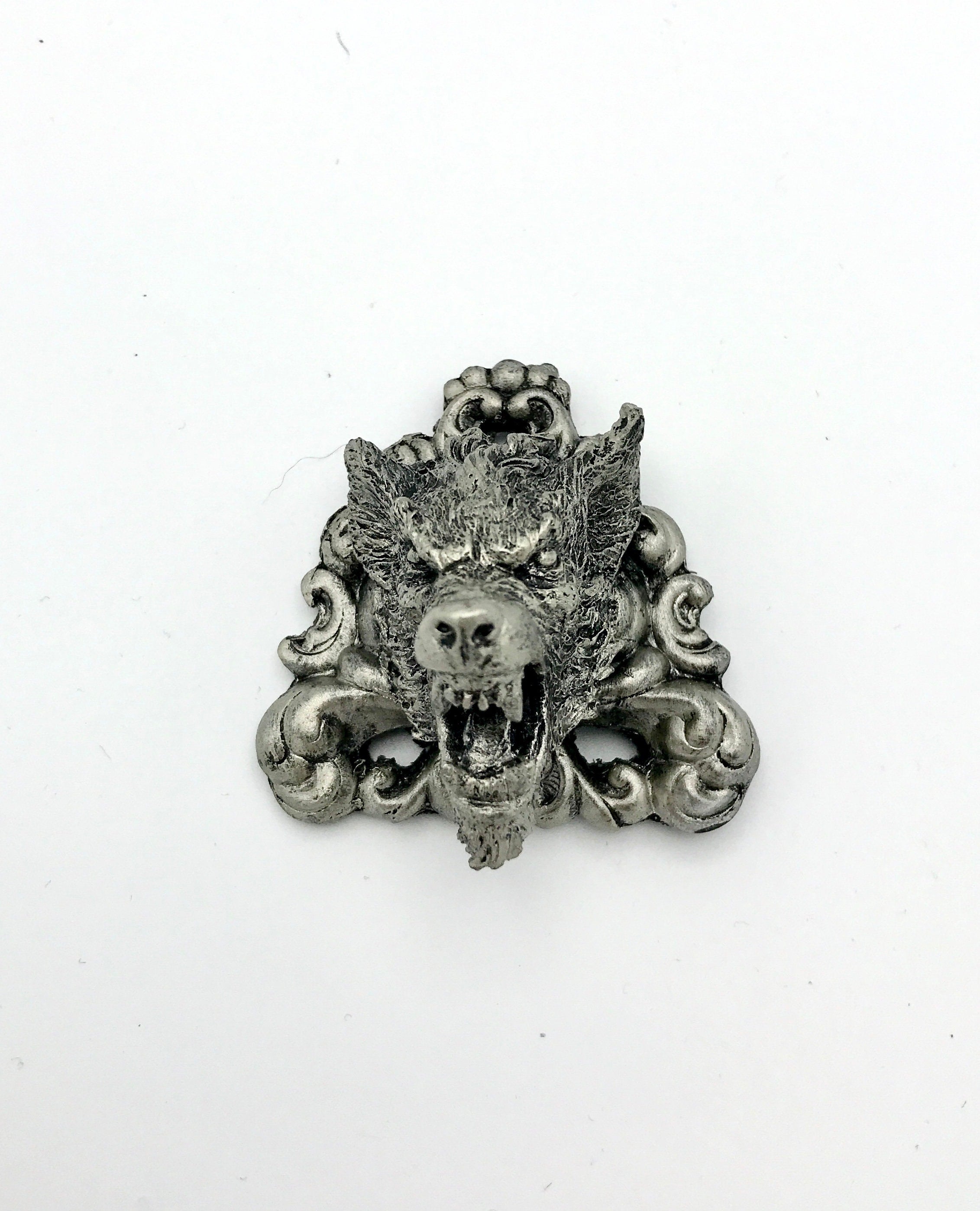 Werewolf Magnet, Hand Painted Resin Sculpture | Gothic Fantasy Decor | Werewolf Magnet for Fantasy and Gothic Decor