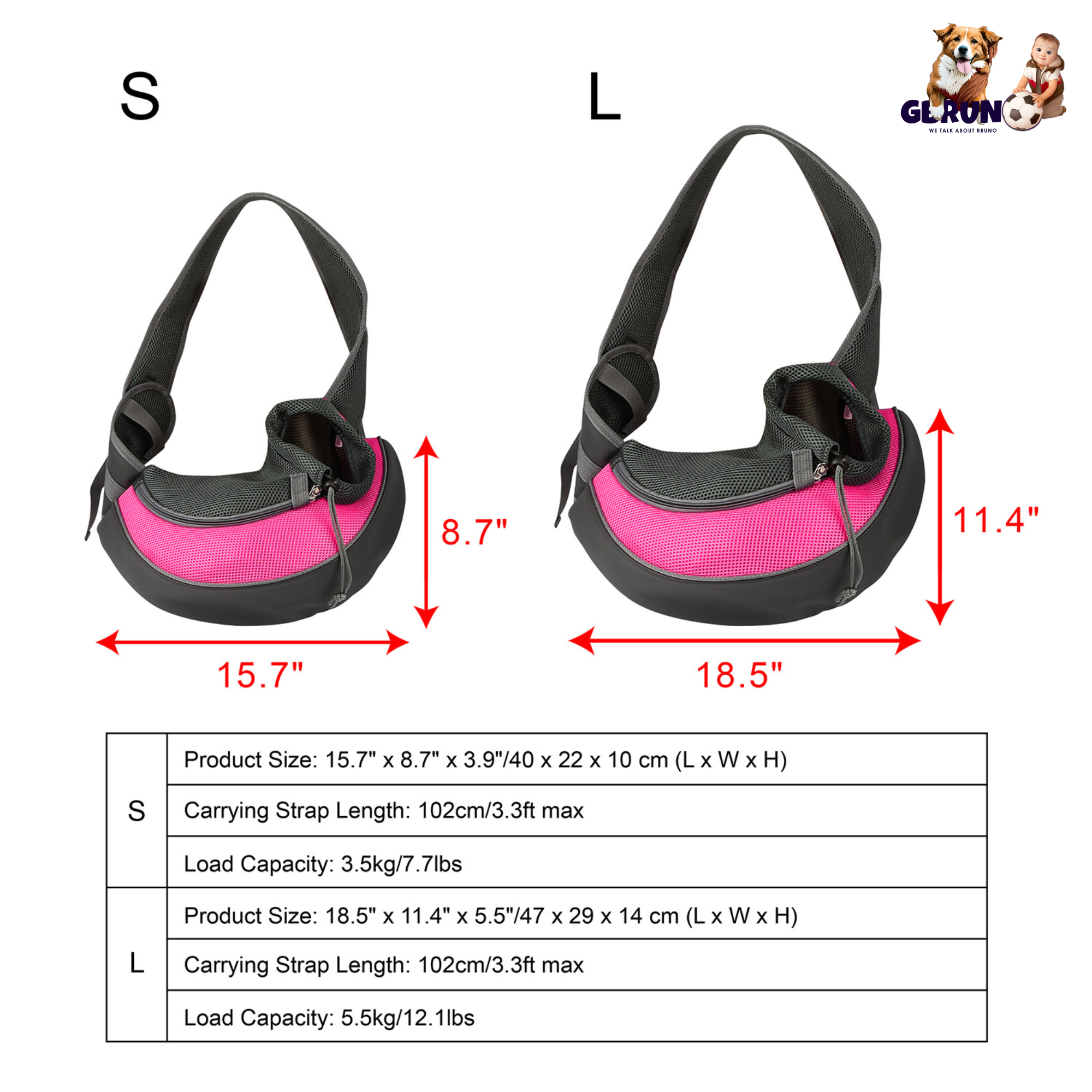 Pet Carrier for Dogs Cats Hand Free Sling Adjustable Padded Strap Tote Bag Breathable Shoulder Bag Carrying Small Dog Cat