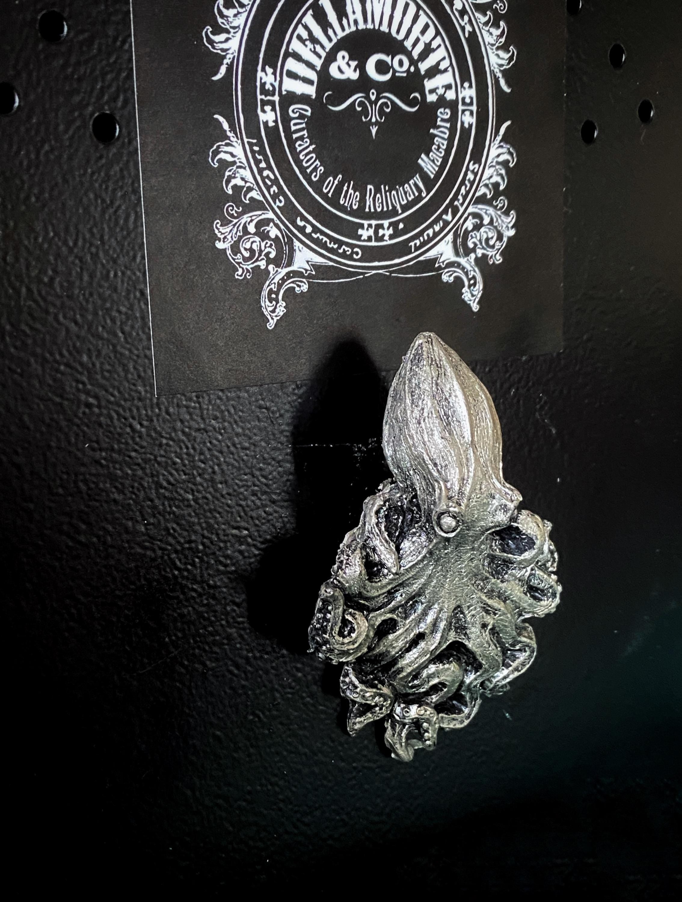 Octopus Magnet, Hand Painted Resin Sculpture | Nautical Fantasy Decor | Octopus Kraken Magnet for Fantasy and Gothic Decor