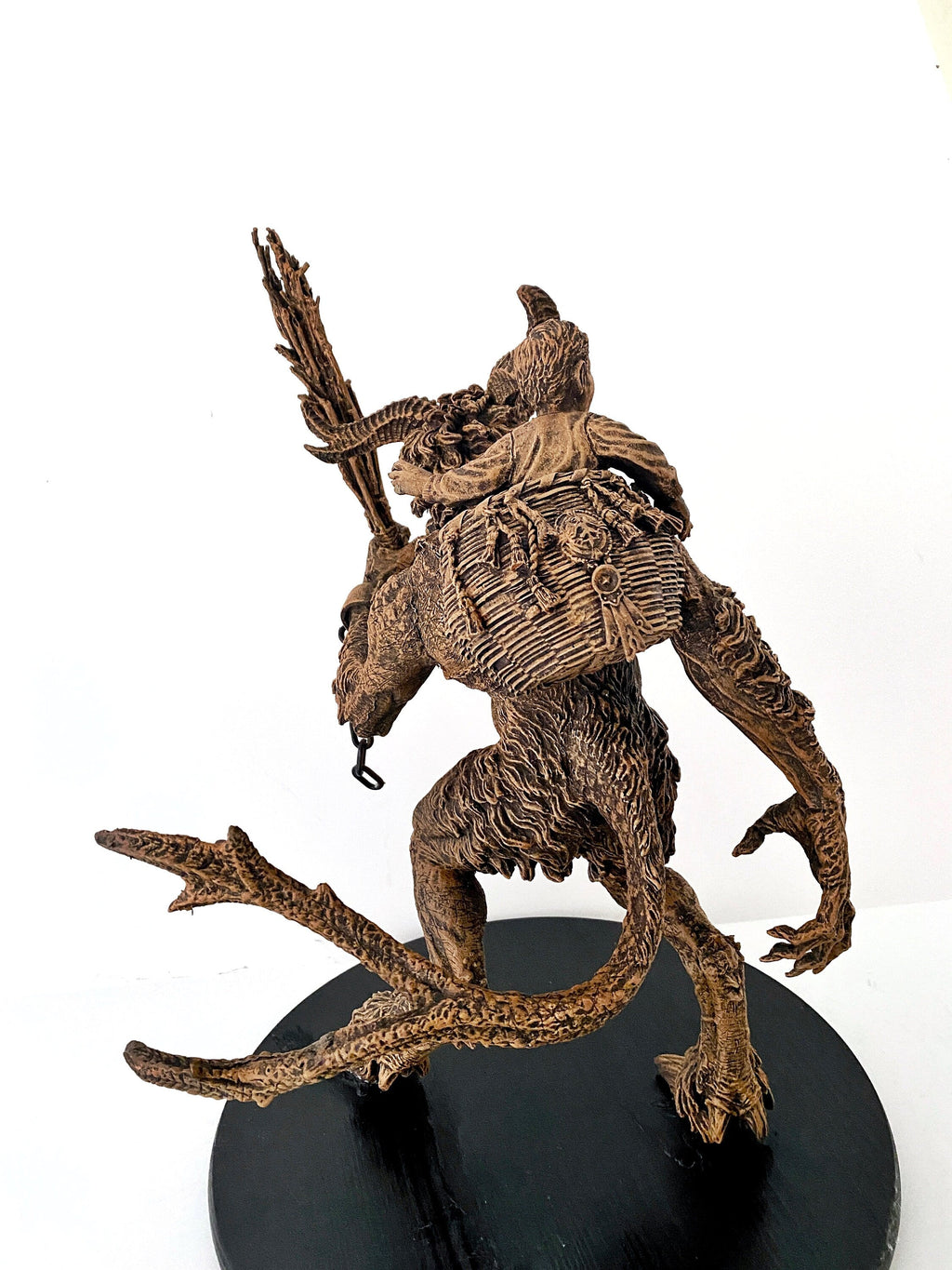 Krampus Statue, Large Version,  Hand Painted Resin Sculpture | Mythical Creature Figurine | Dark Christmas Demon, Gothic Folklore Decor