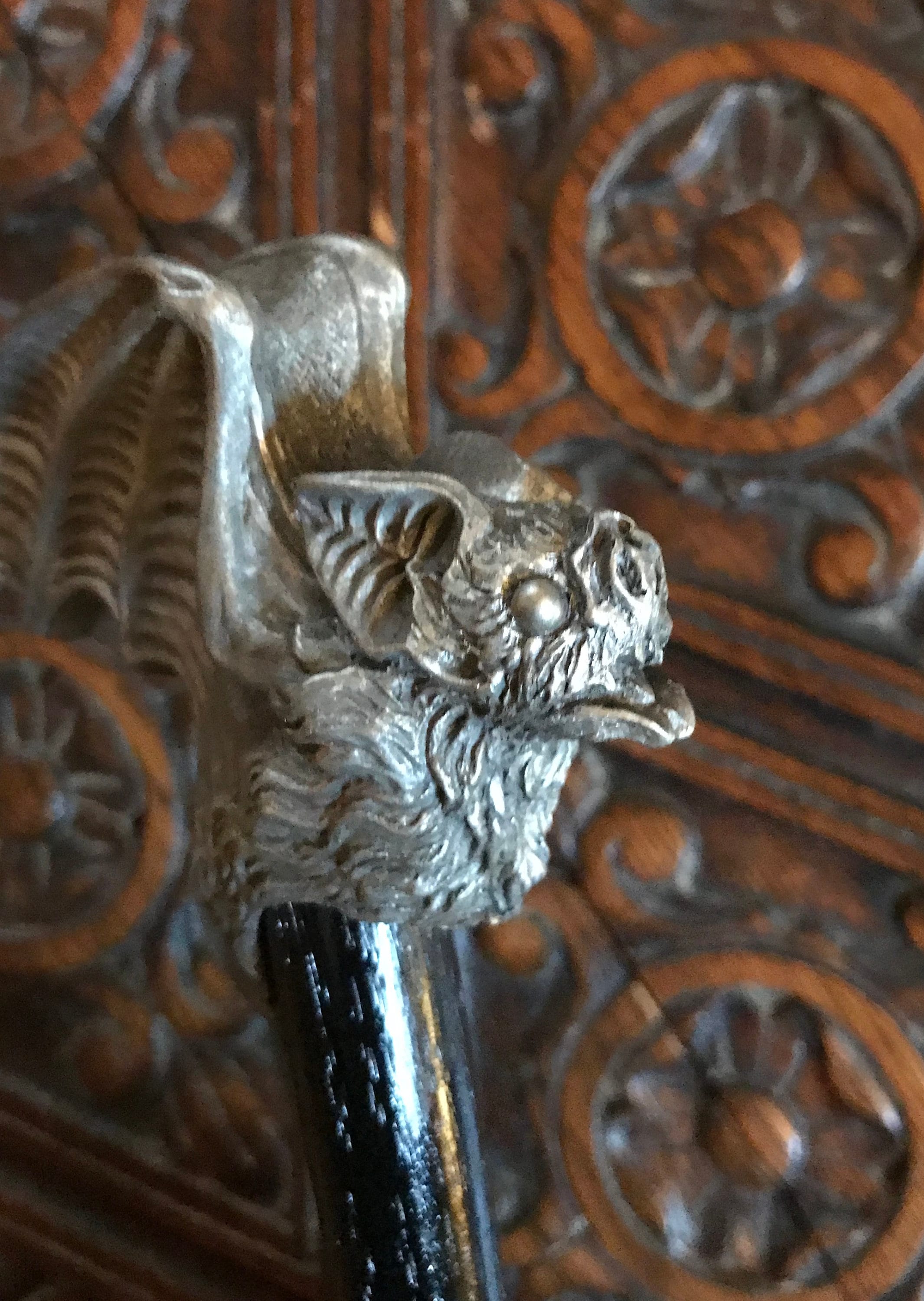 Vampire Bat Cane, Hand Sculpted Walking Stick | Victorian Gothic Cane |Dark Fantasy Cosplay Vampire Bat Cane, Halloween and Gothic Accessory