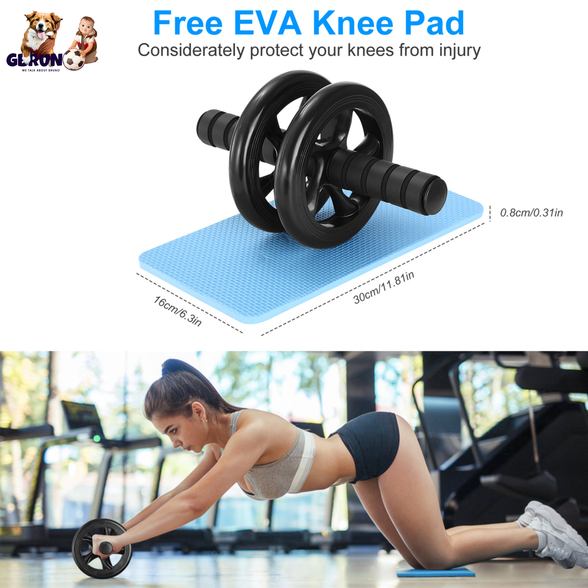 GBruno Ab Roller Wheel