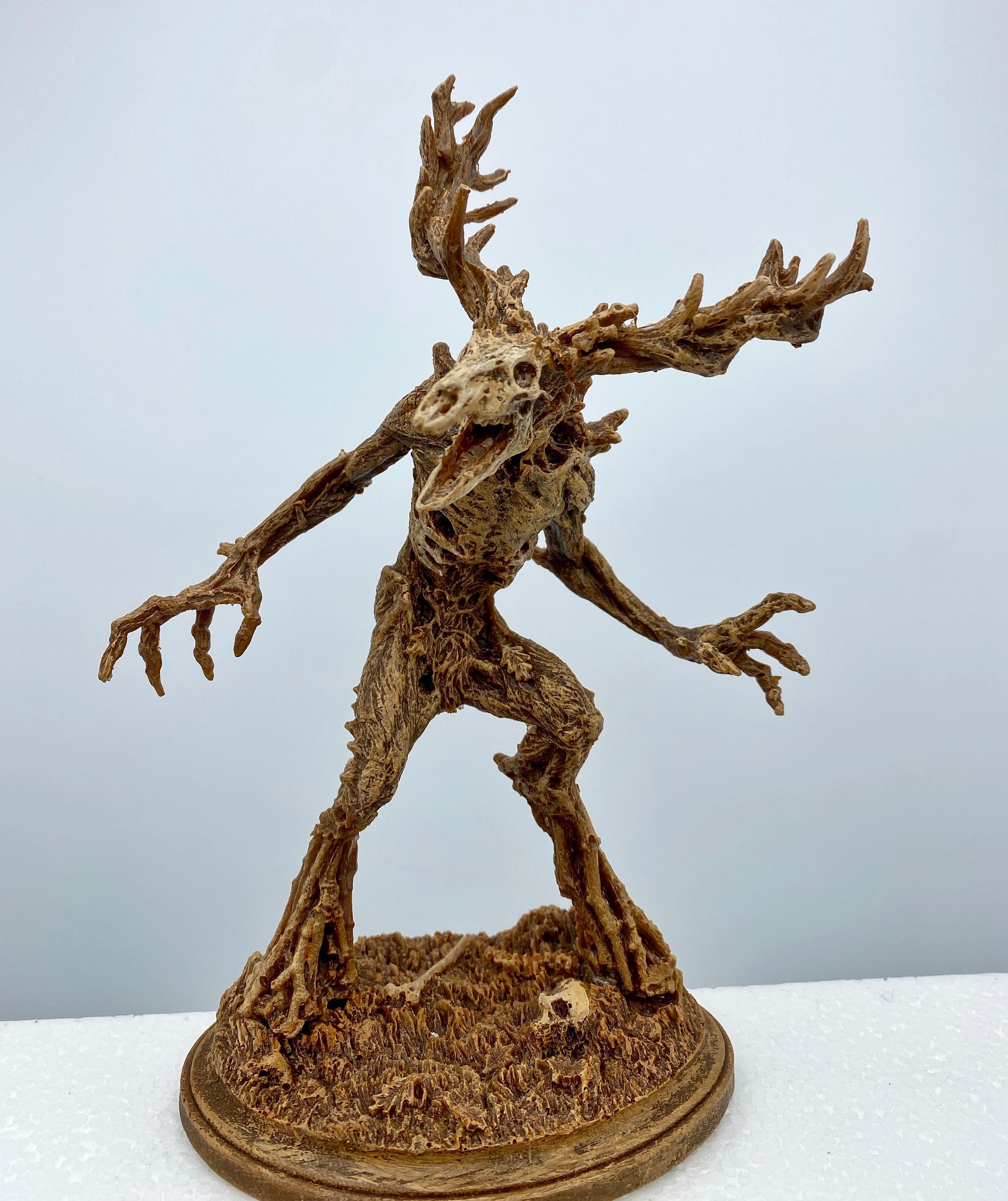 Leshen/ Wendigo Statue, Half Scale Sculpture | Mythical Creature Figurine | Folklore Legendary Wendigo Figurine. Fantasy Art Decor