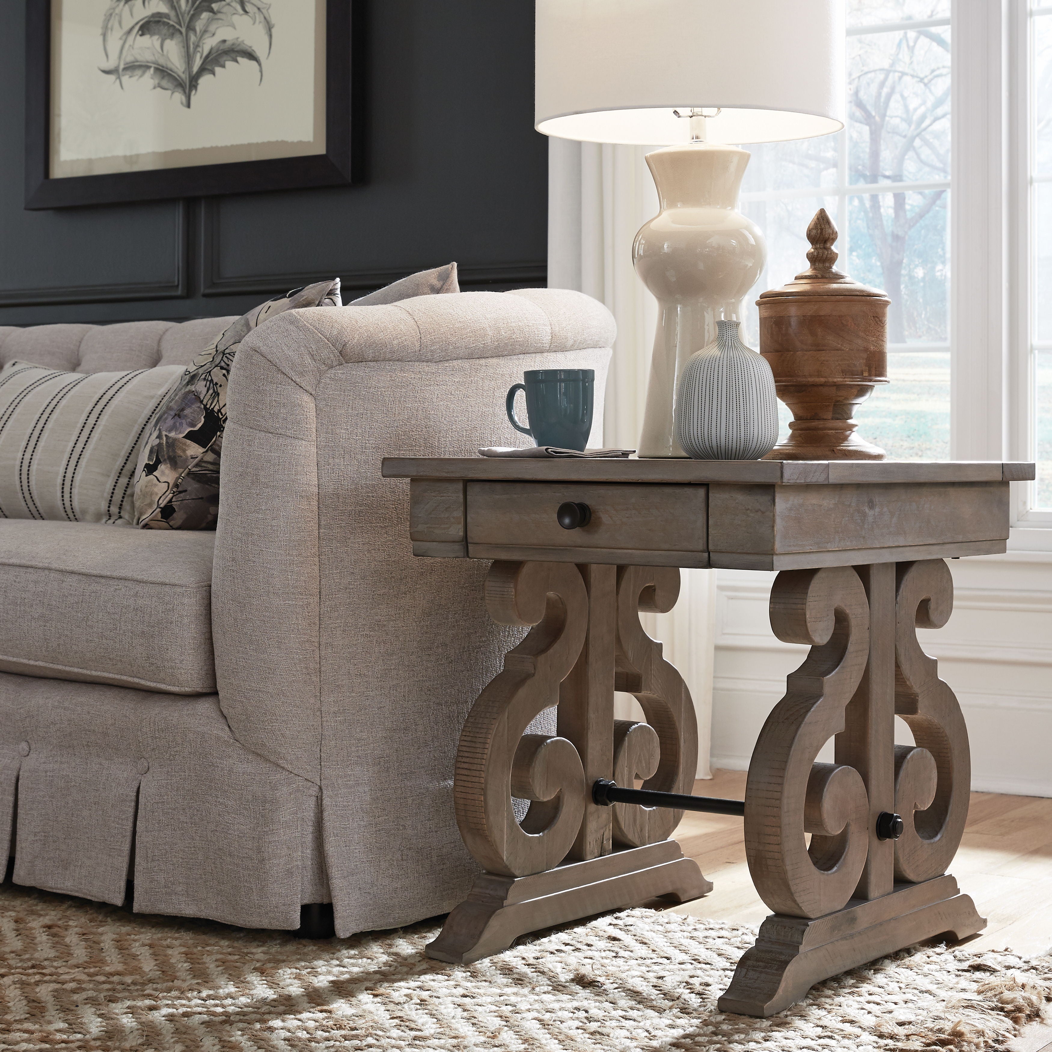 Tinley Park - Rectangular End Table - Dove Tail Gray