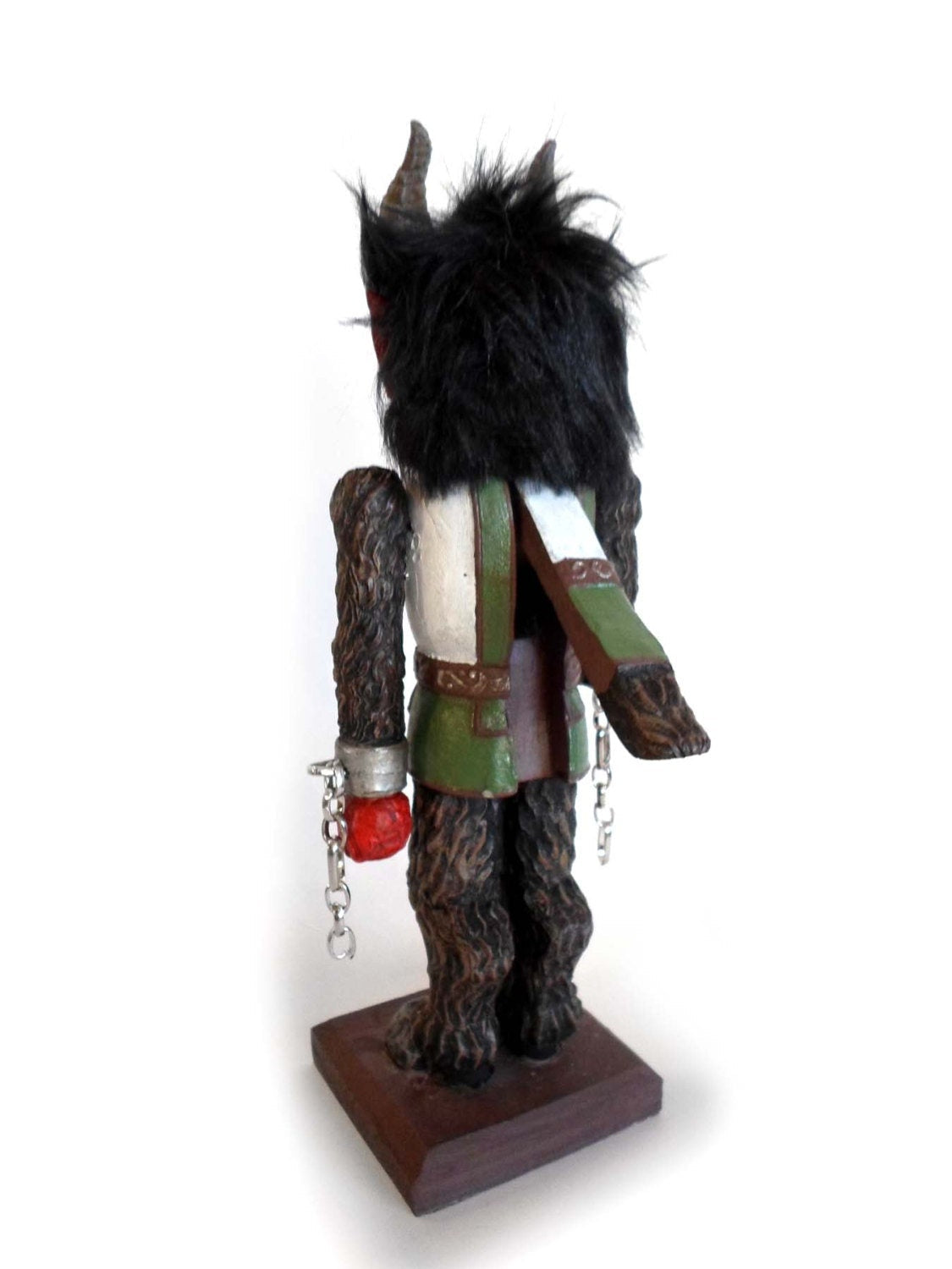 Krampus Nutcracker Statue, Hand Painted Resin Sculpture | Mythical Creature Figurine | Unique Dark Christmas Demon, Gothic Folklore Decor
