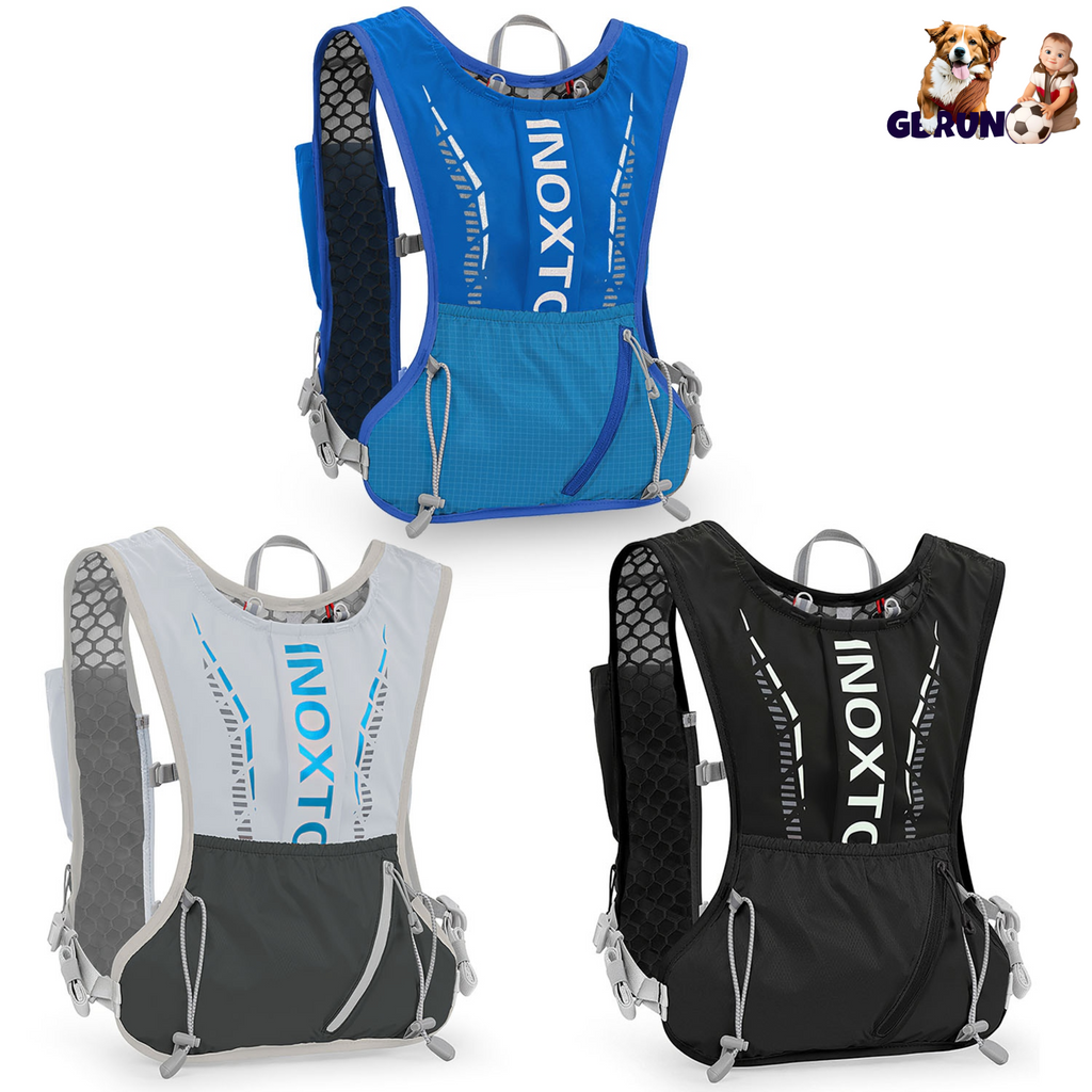 Sport Hydration Vest Running Backpack with 15oz 50oz Water Bladder Adjustable Strap Storage Bag for Trail Running Marathon Race Hiking