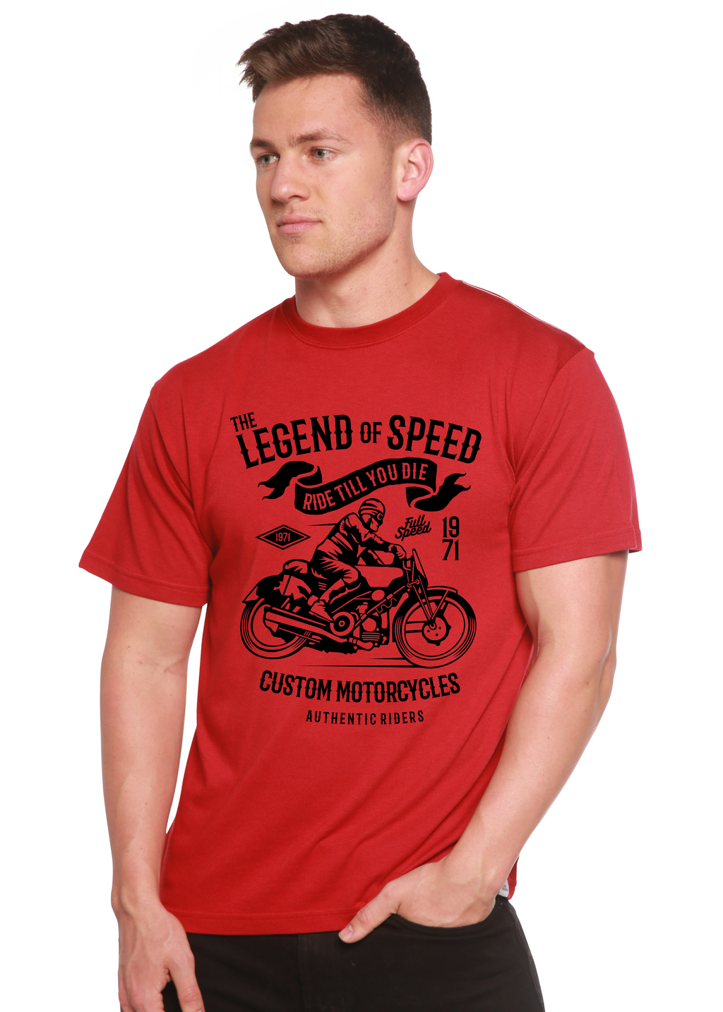 The Legend of Speed Spun Bamboo® Men's Bamboo Viscose/Organic Cotton Short Sleeve Graphic T-Shirt