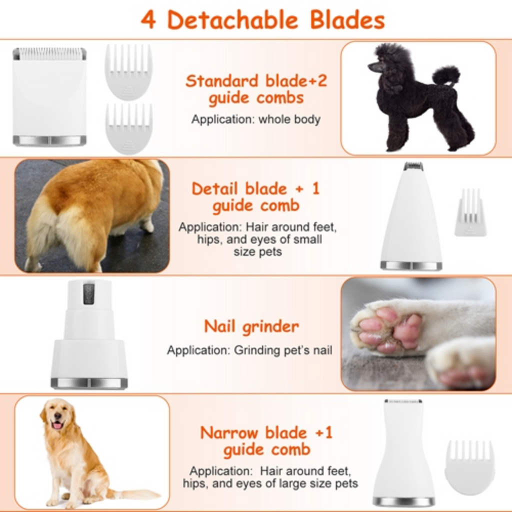 GBruno 4 In 1 Electric Pet Dog Cat Grooming Kit