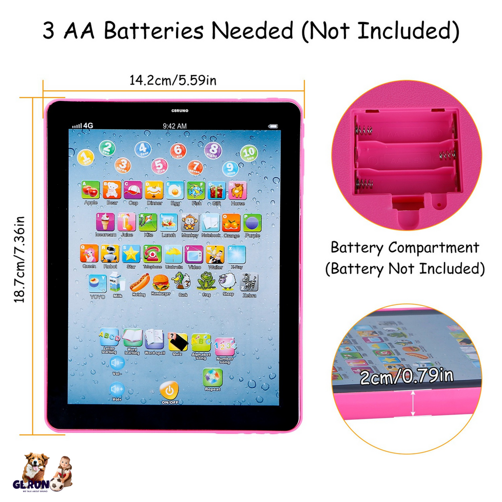 Baby Learning Tablet Educational Mini Pads Toys Touch Learn Toddler Tablet For ABC Numbers Words Gift For Boys Girls Aged 1-6 Year Old Kids