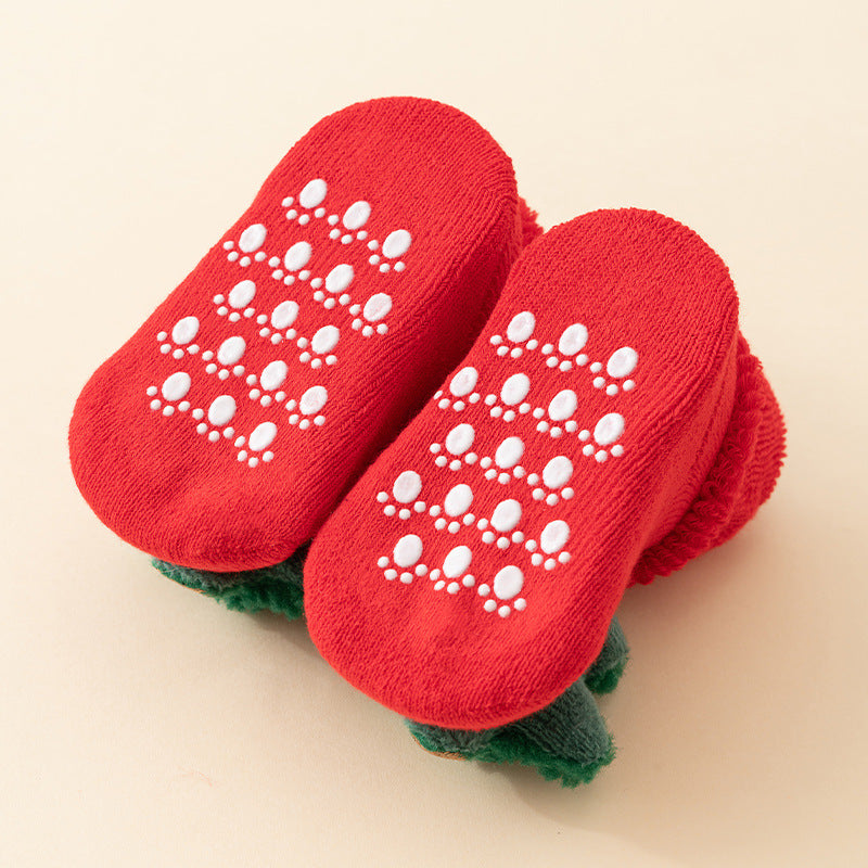 Baby Socks Christmas Newborn For Baby Boys/Girls Christmas Floor Socks Anti-Slip Baby Step Socks For Baby Kids
