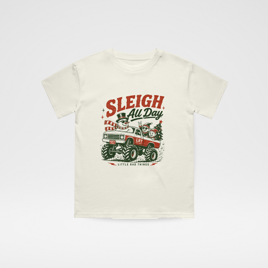 SLEIGH ALL DAY TODDLER CHRISTMAS MONSTER TRUCK TEE