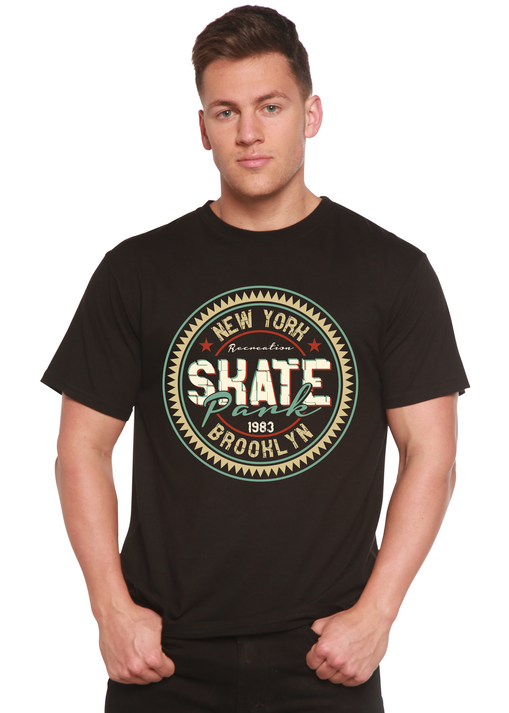 New York Skate Pank Men's Bamboo Viscose/Organic Cotton Short Sleeve Graphic T-Shirt