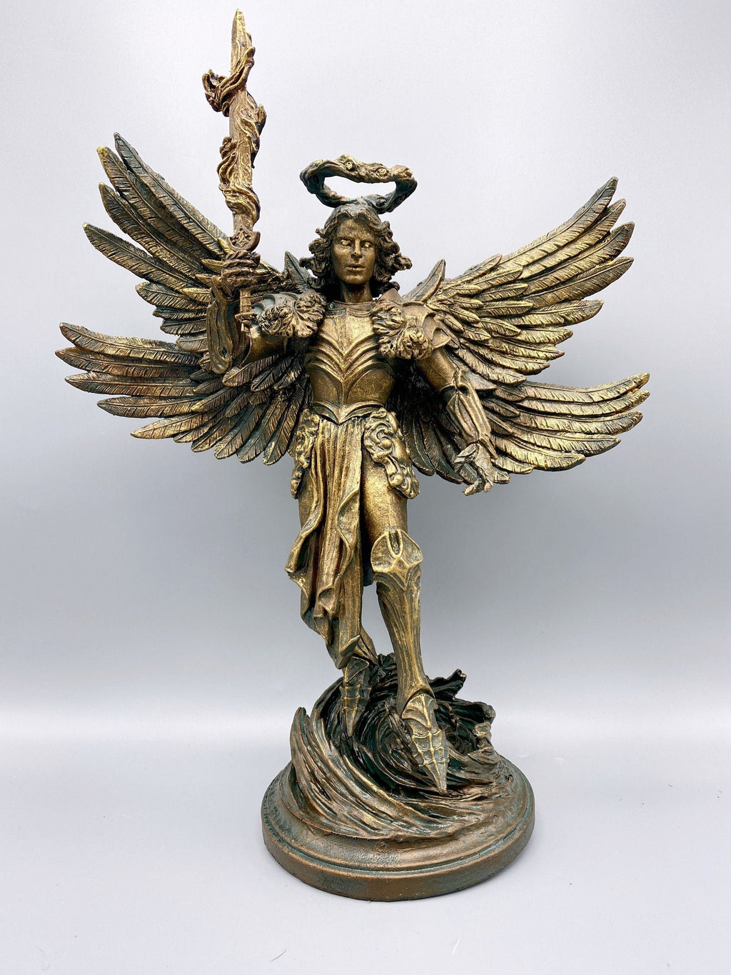 Saint Michael the Archangel Statue | Mythological Figurine | Myths and Legends Character Statue| Guardian Angel Statue for Gothic Home Decor