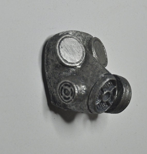 Gas Mask Magnet, Hand Painted Resin Sculpture | Gothic Post-Apocalyptic Decor | Gas Mask Magnet for Horror and Gothic Decor