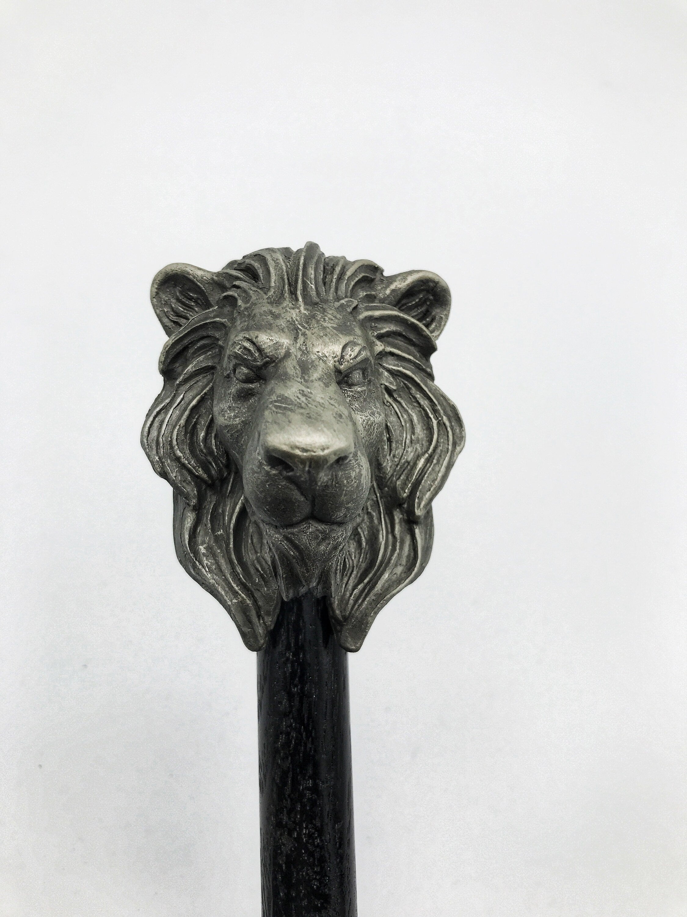 Lion Cane, Hand Sculpted Walking Stick | Medieval Gothic Cane | Fantasy Cosplay Lion Head Cane, Gothic Accessory