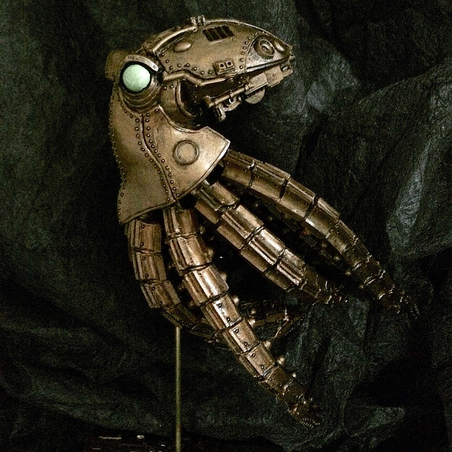 Mecha Kraken Statue, Hand Painted Resin Sculpture | Steampunk Robotic Octopus | Unique Fantasy Art Gamer Decor