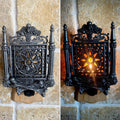 Cemetery Gates Nightlight, Hand Painted Resin Sculpture | Graveyard Gothic Night Light | Halloween Gift and Gothic Fantasy Home Decor