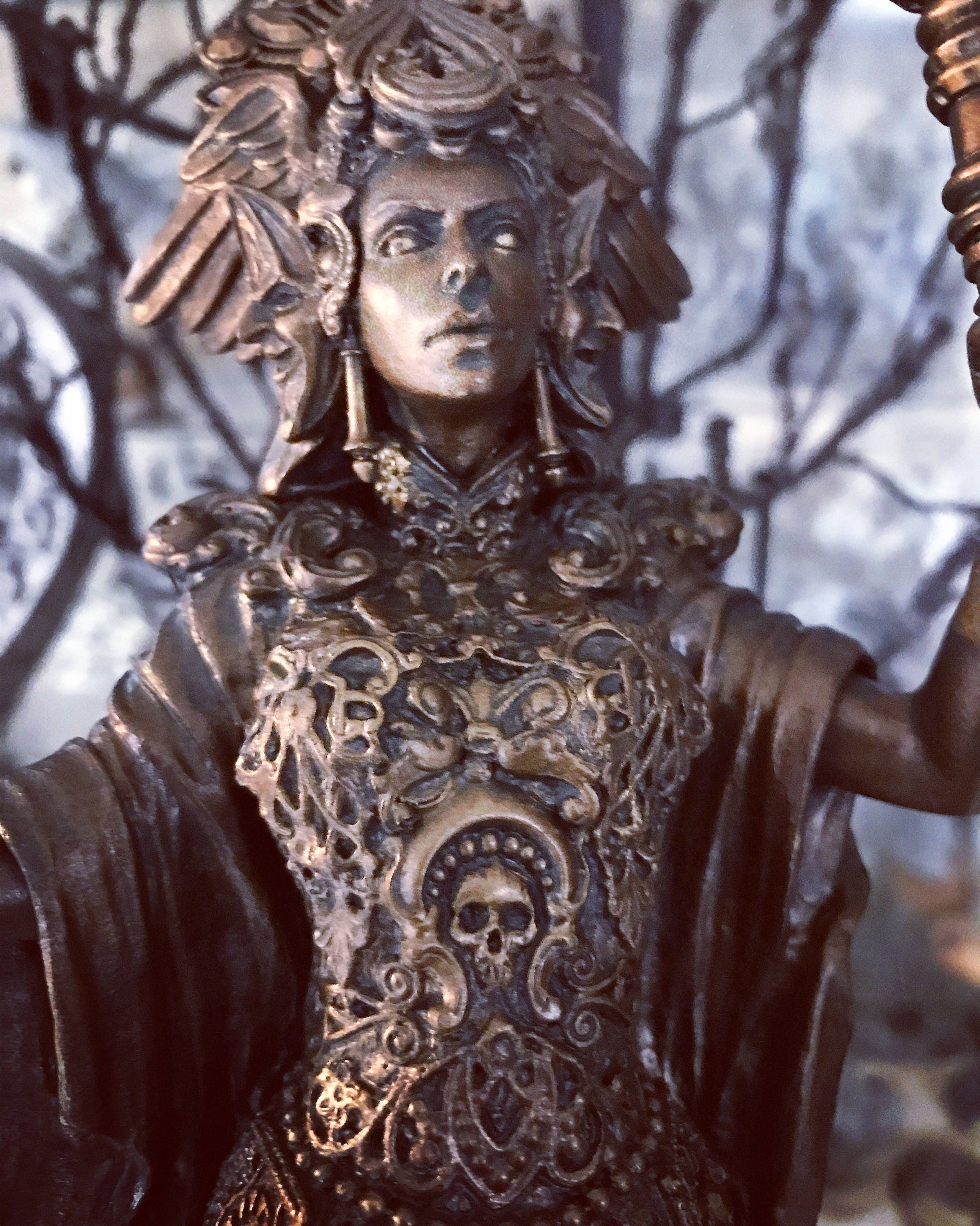 Hecate, Goddess of Witchcraft and Magic Statue, Resin Sculpture | Mythical Goddess Figurine | Folklore Altar Statue for Gothic Home Decor