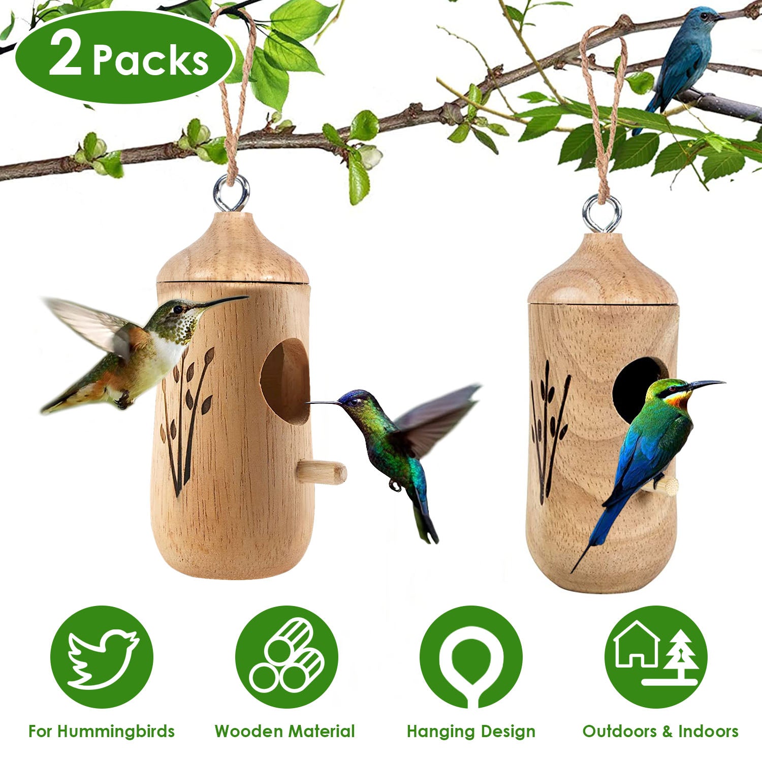 GBruno 2 Packs Humming Bird Houses