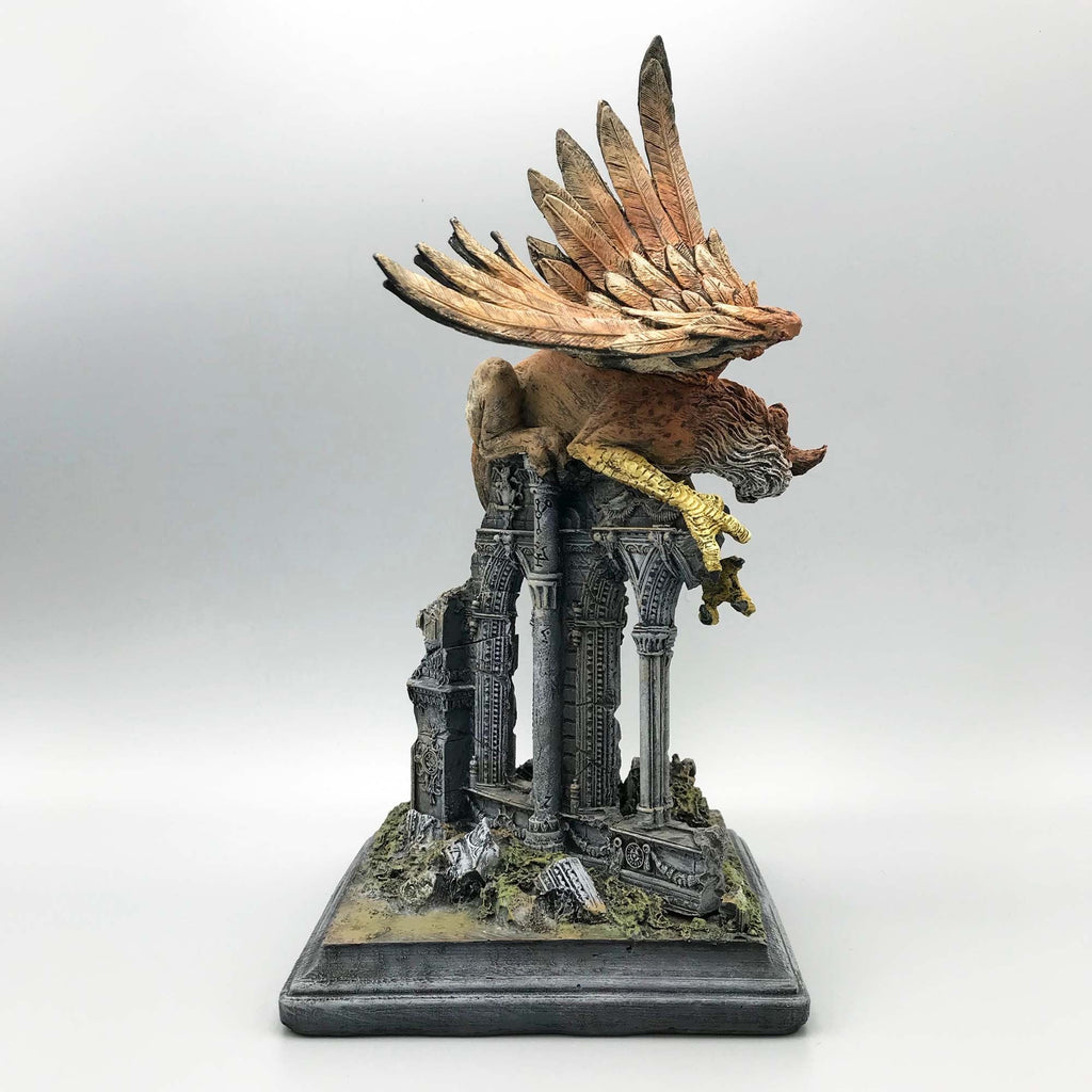 Griffin Statue, Full Color Resin Sculpture | Mythical Creature Figurine | Unique Legendary Guardian Spirit Figurine. Fantasy Art Decor