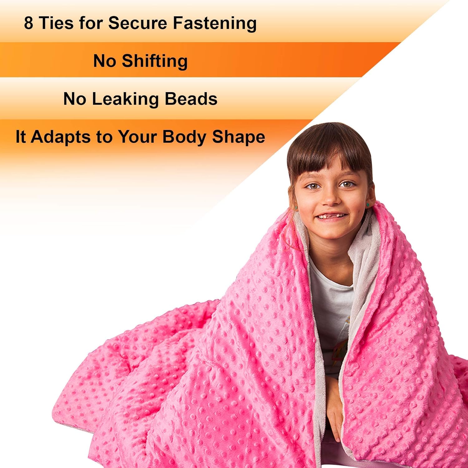 5 Lbs Kids Weighted Blanket with Cover | 36"x48" | 100% Cotton, Glass Beads