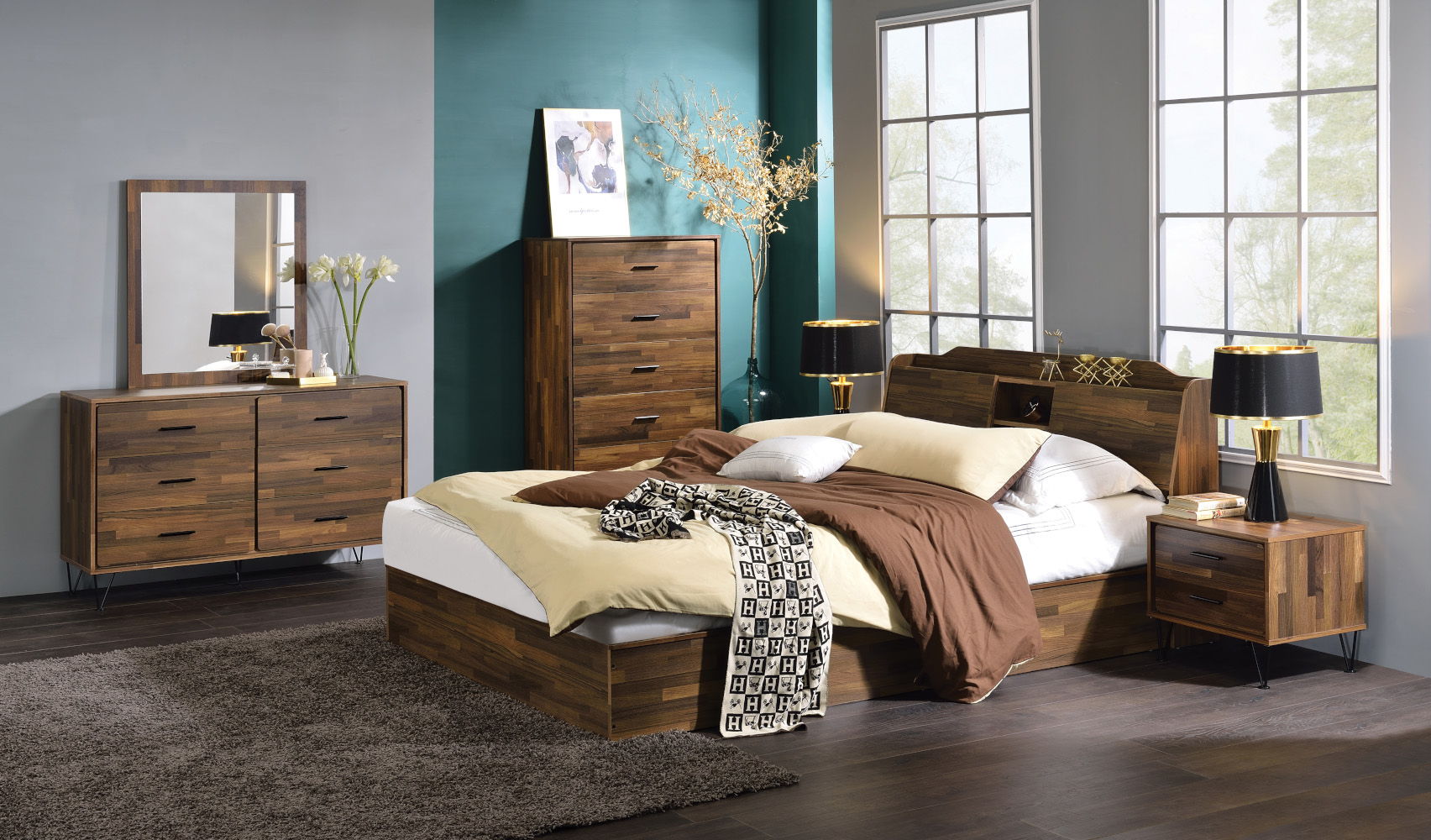 Hestia - Mirror - Walnut