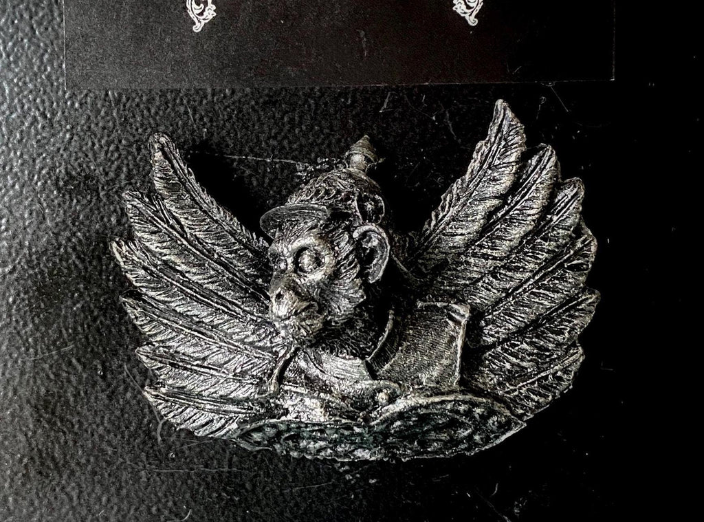 Flying Monkey Magnet, Hand Painted Resin Sculpture | Mythic Fantasy Decor | Winged Monkey Wizard of Oz Magnet for Fantasy and Gothic Decor
