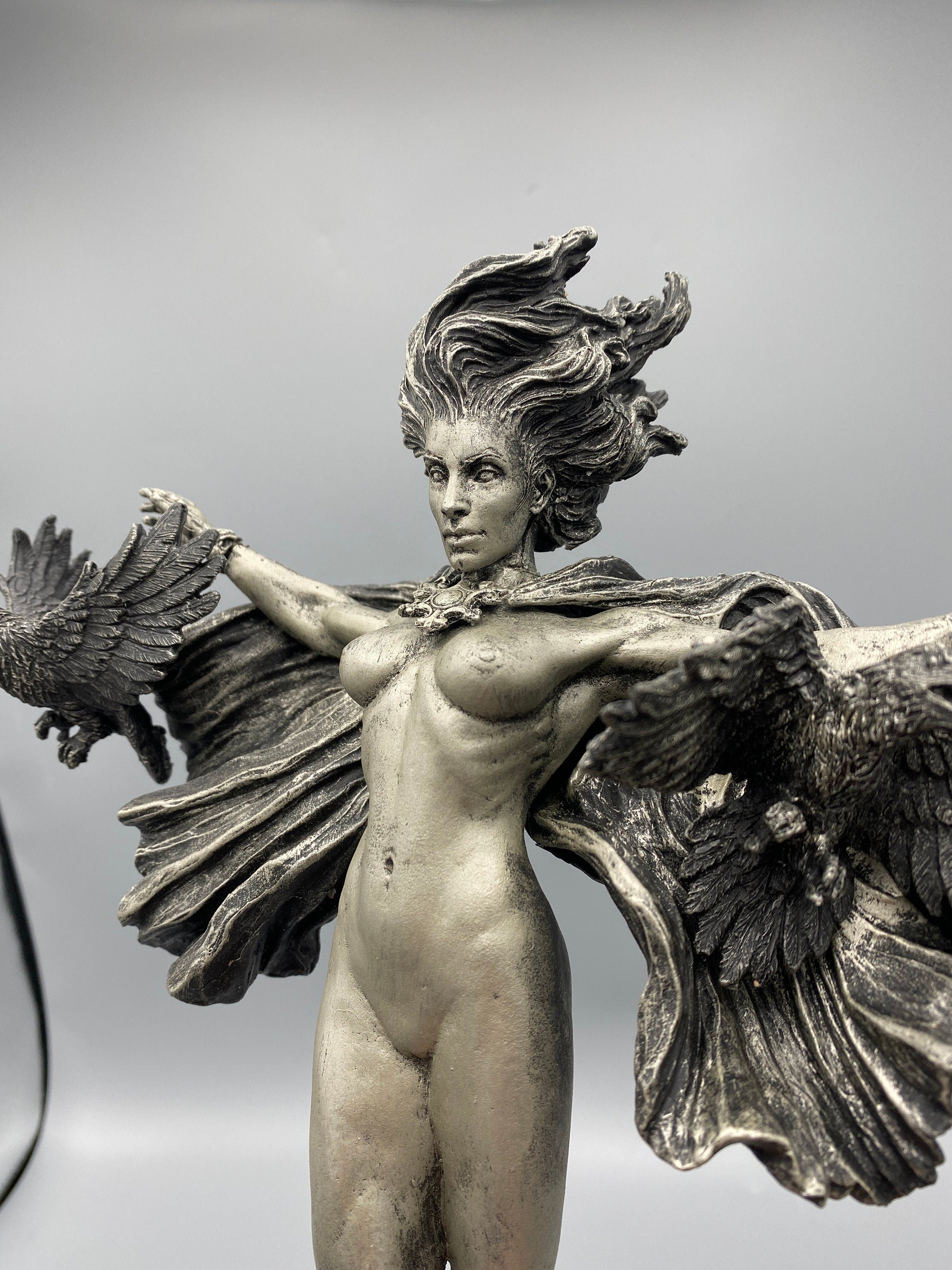 Morrigan the Celtic Goddess Statue | Mythological Deities Figurine | Myths and Legends Character | Mythic Altar Statue for Gothic Home Decor