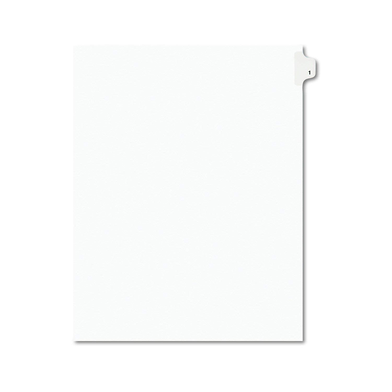 Avery Individual Legal Exhibit Dividers, #1, Side Tab, Letter Size, 25-count