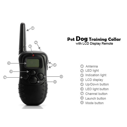 Remote Dog Training Collar – Adjustable Shock, Vibration & Beep