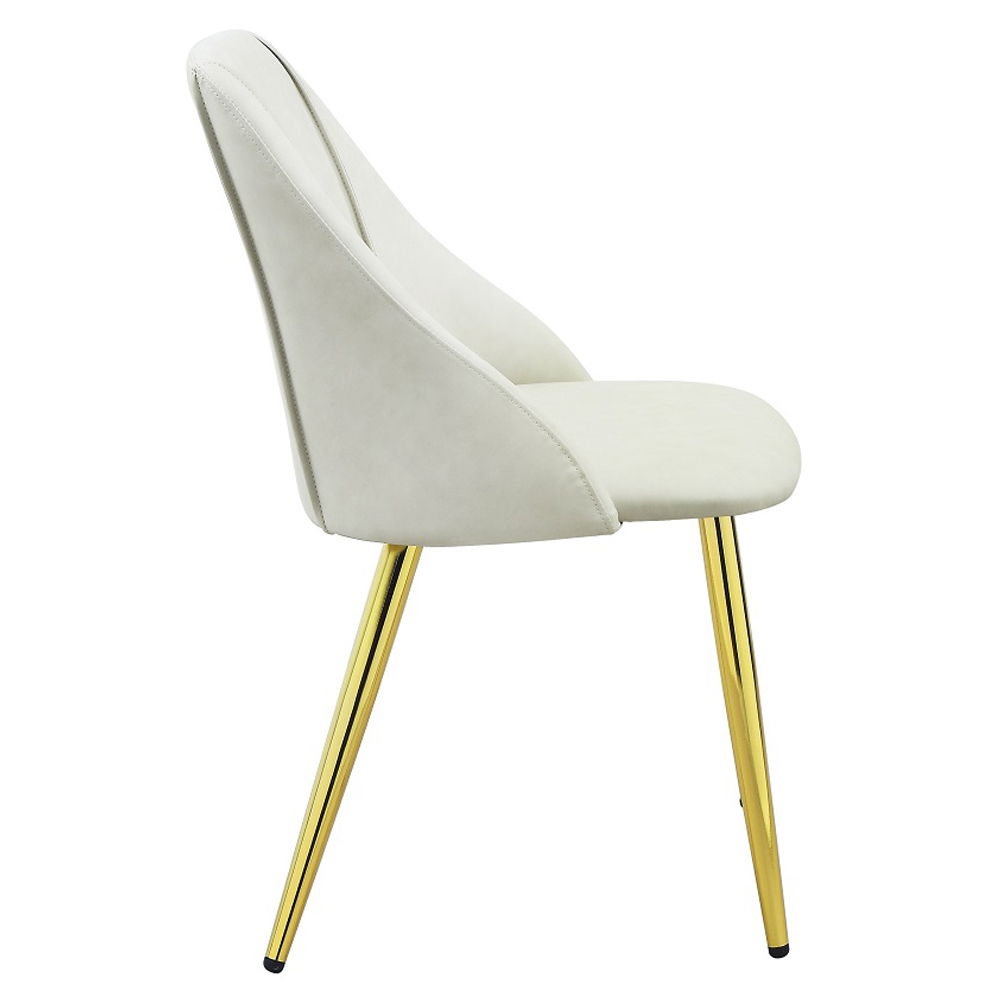 Gaines - Side Chair (Set of 2) - White Synthetic Leather