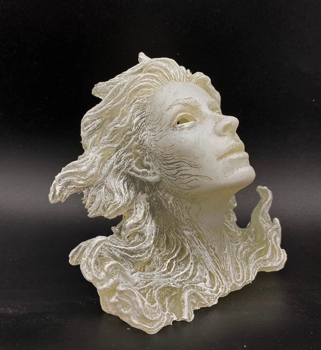 Spirit Summoning Sculpture, with LED Tea Light, Hand Painted Resin Sculpture |Spooky Gothic Light Feature |Ghost Light for Gothic Home Decor