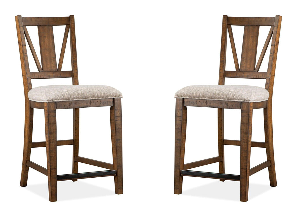 Bay Creek - Counter Chair With Upholstered Seat (Set of 2) - Toasted Nutmeg