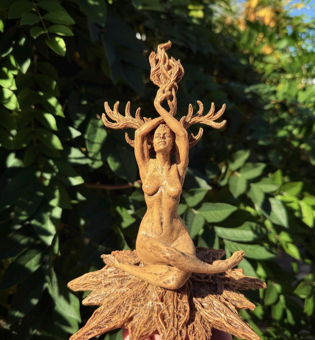 Prakrit Shakti: The Awakening Spirit Statue, Half Scale Resin|  Mythical Yoga Meditation Figurine | Goddess Altar Statue for Yoga Lovers