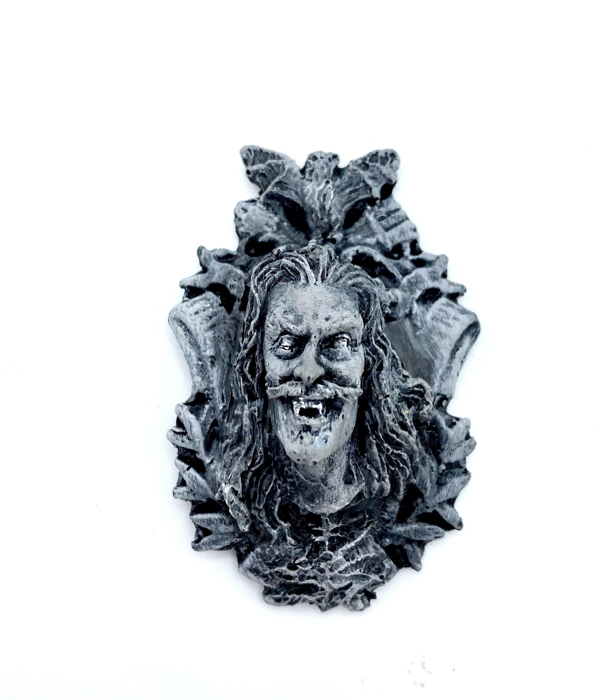 Dracula: Vlad the Impaler Magnet, Hand Painted Resin Sculpture | Gothic Fantasy Decor | Vampire Magnet for Fantasy and Gothic Decor