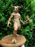 Minotaur Statue, Hand Painted Resin Sculpture | Mythical Creature Figurine | Unique Legendary Minotaur Monster Figurine. Fantasy Art Decor