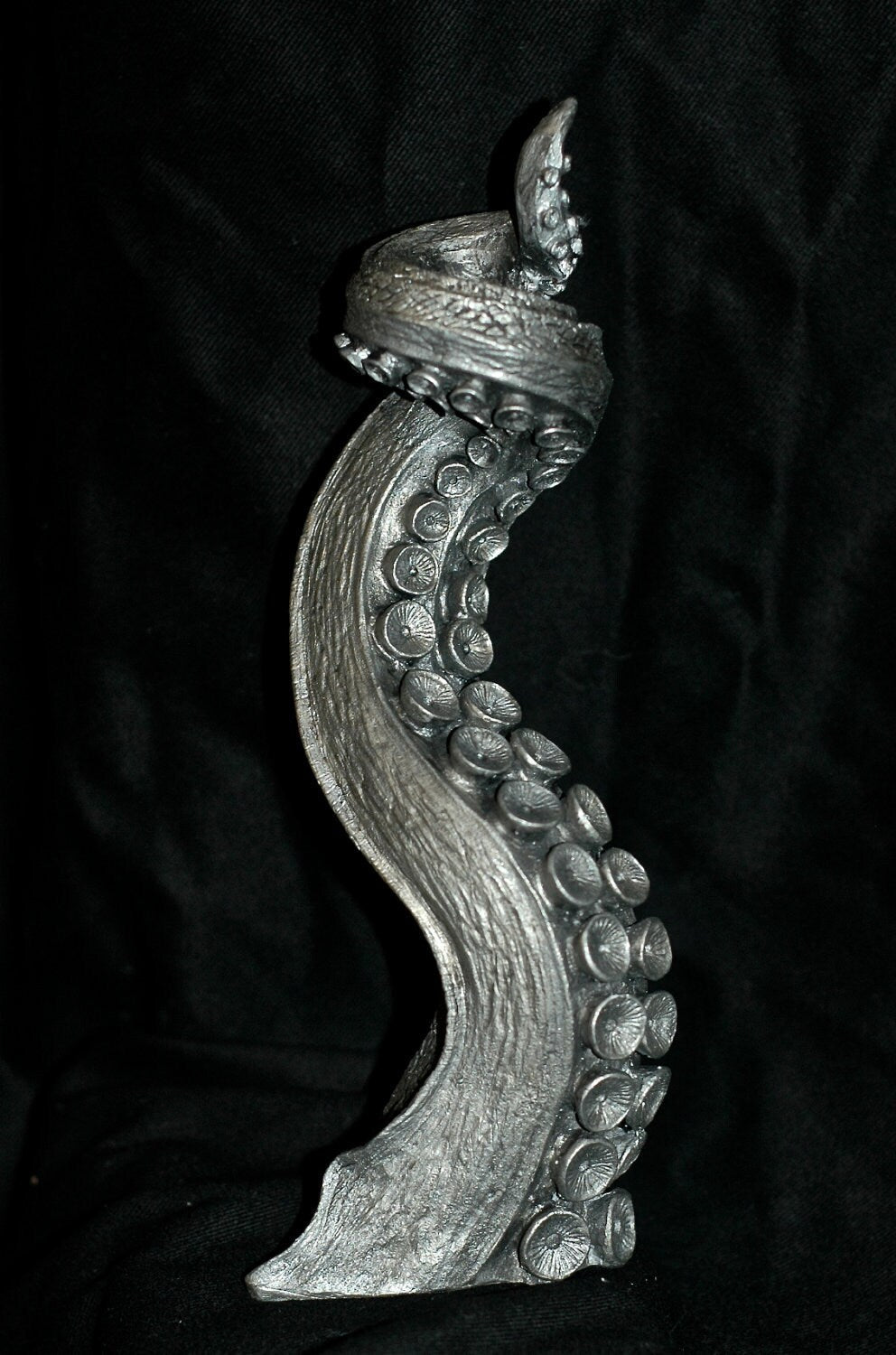Tentacle Candlestick Holder, Hand Sculpted Resin Sculpture | Octopus Lovecraftian Tentacle Candle for Nautical Gift and Gothic Home Decor