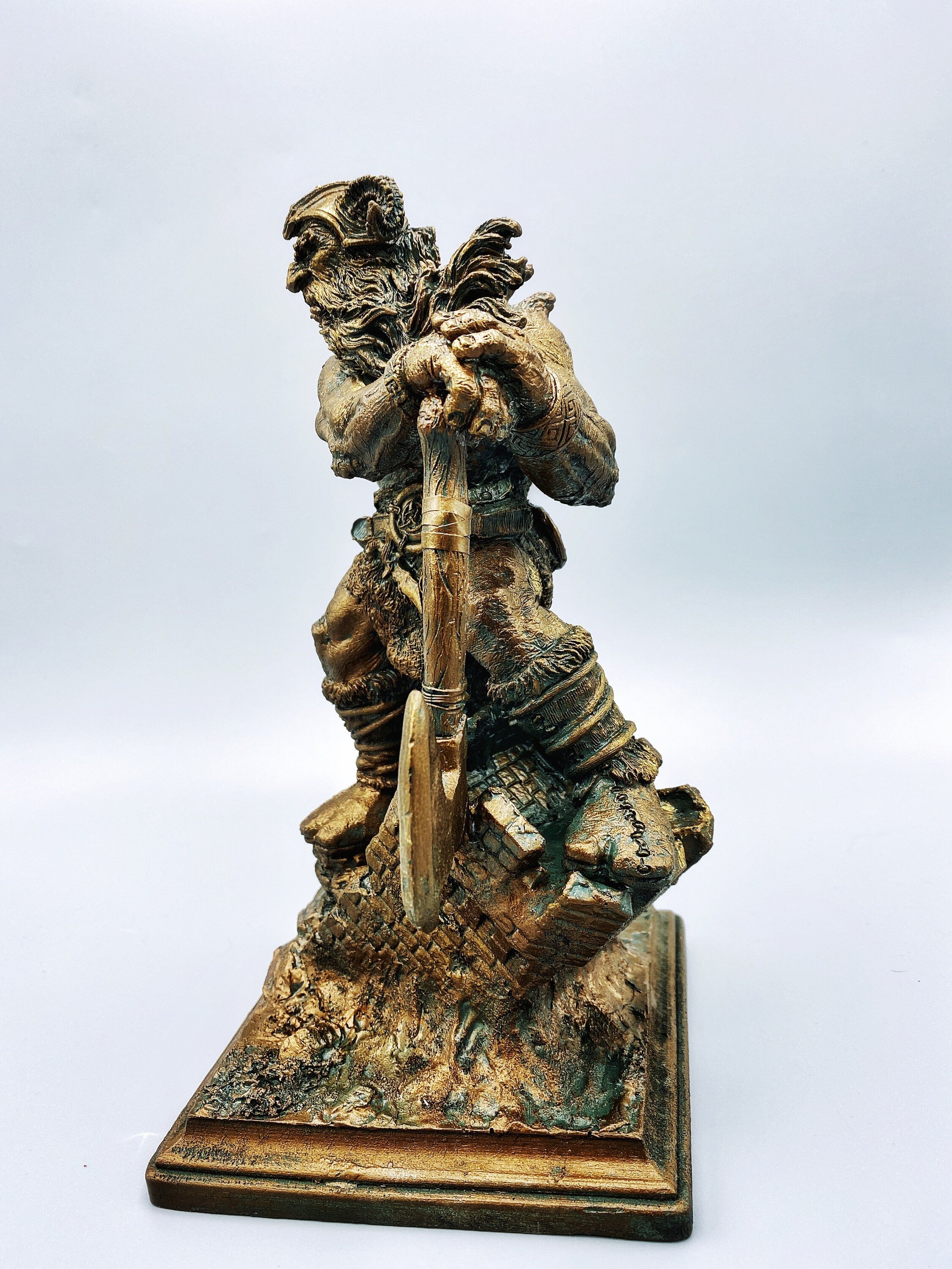 Frost Giant Statue, Hand Painted Resin Sculpture | Mythical Viking Creature Figurine | Legendary Norse Mythology Figurine. Fantasy Art Decor