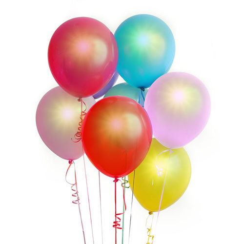 6-Pack LED Light-Up Balloons – Multicolor Party Decor