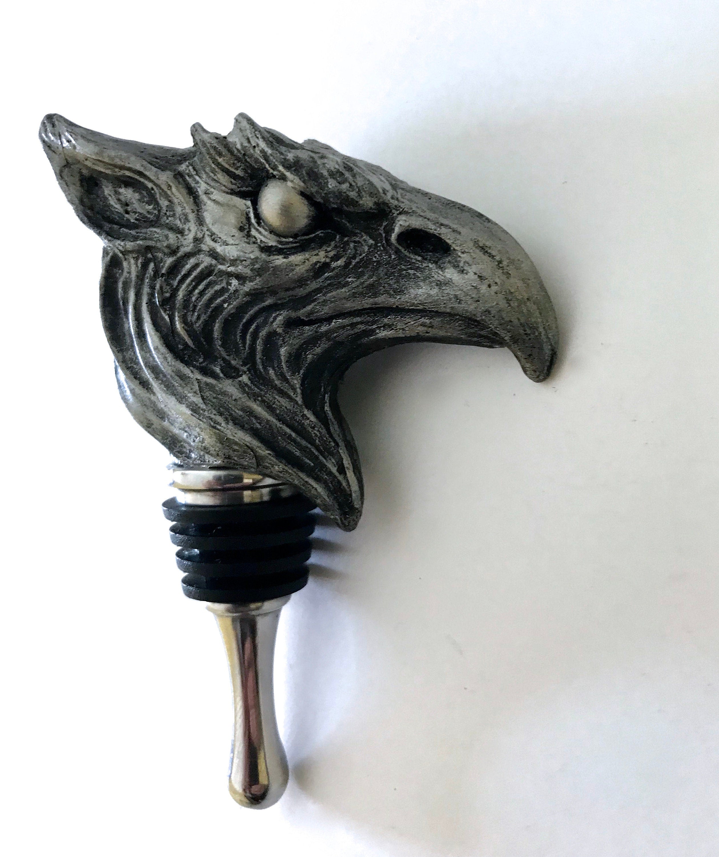Griffin Winestopper, Hand Sculpted Resin,  Mythic Fantasy Art Barware | Legendary Creature Bottle Stopper | Fantasy Wine and Barware Gift
