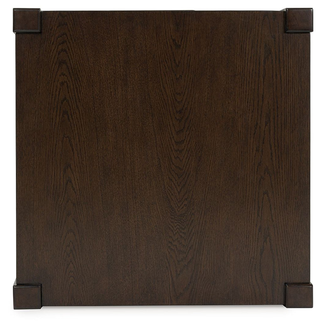 Breckington - Square End Table - Dark Brown