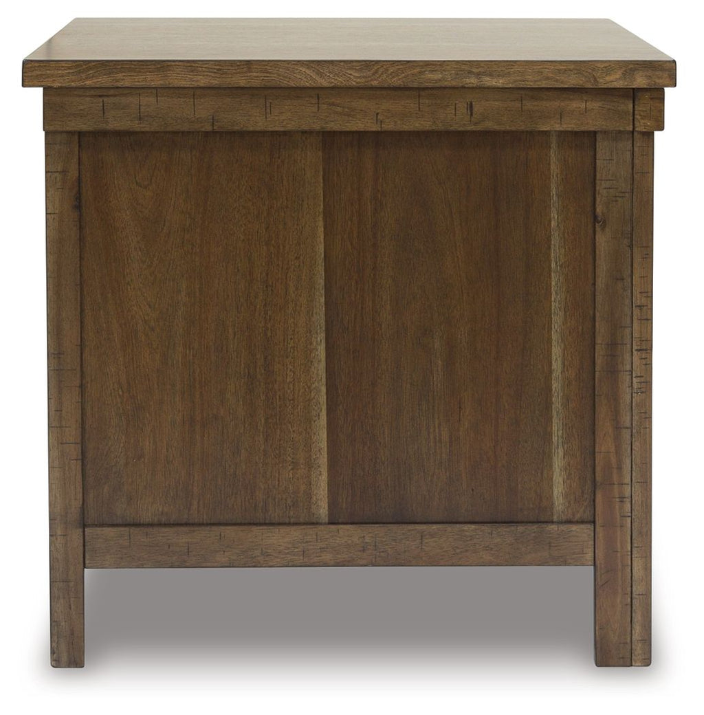Moriville - Rectangular End Table - Grayish Brown