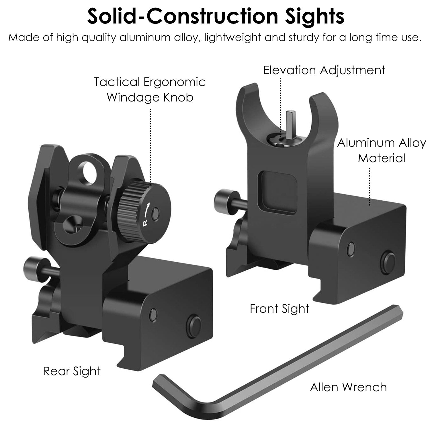 GBruno Flip Up Rear Front Sights