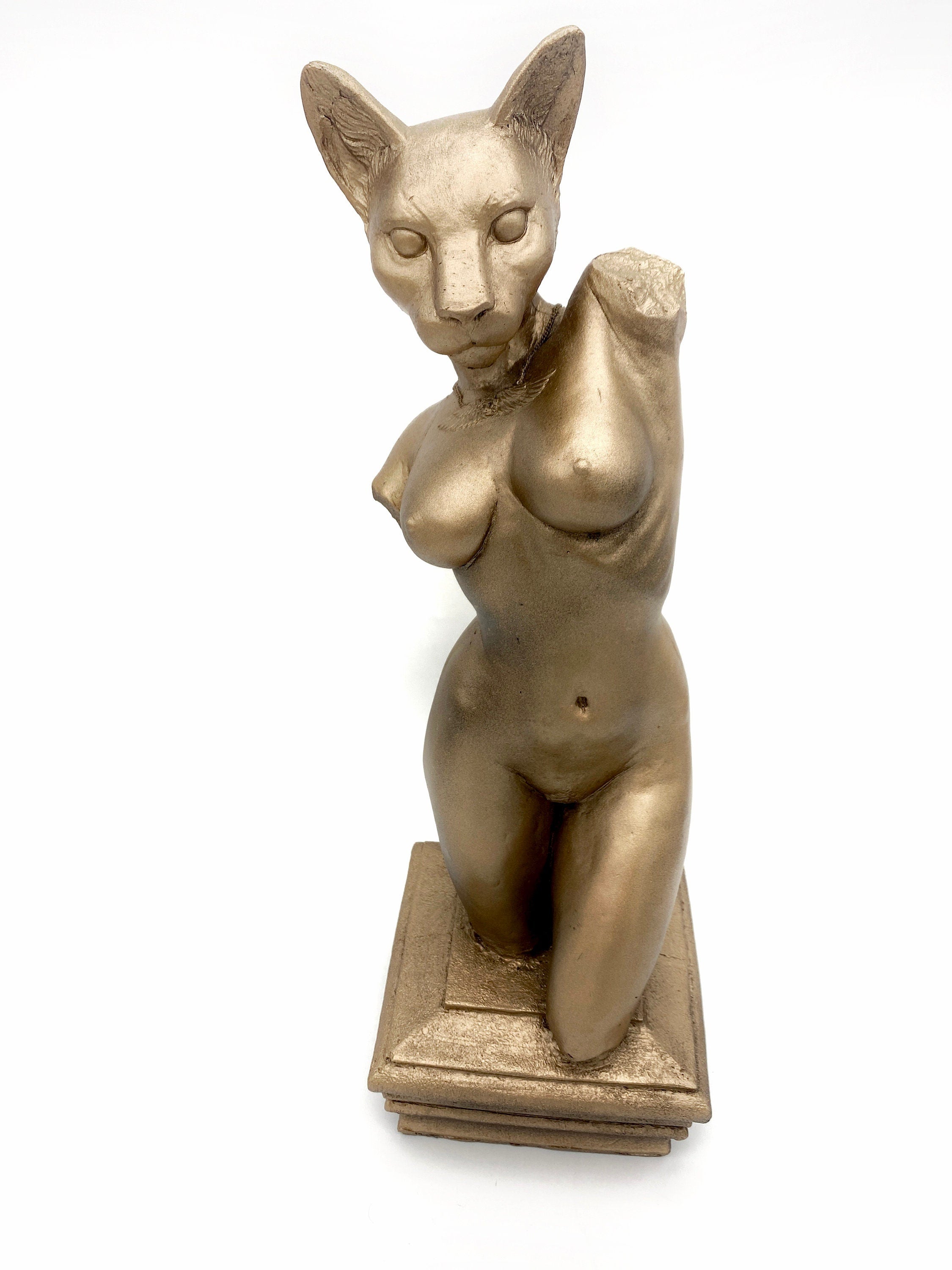 Bast Statue | Mythological Deities Figurine | Myths and Legends Bastet Statue | Egyptian Altar Statue for Gothic and Witchy Home Decor