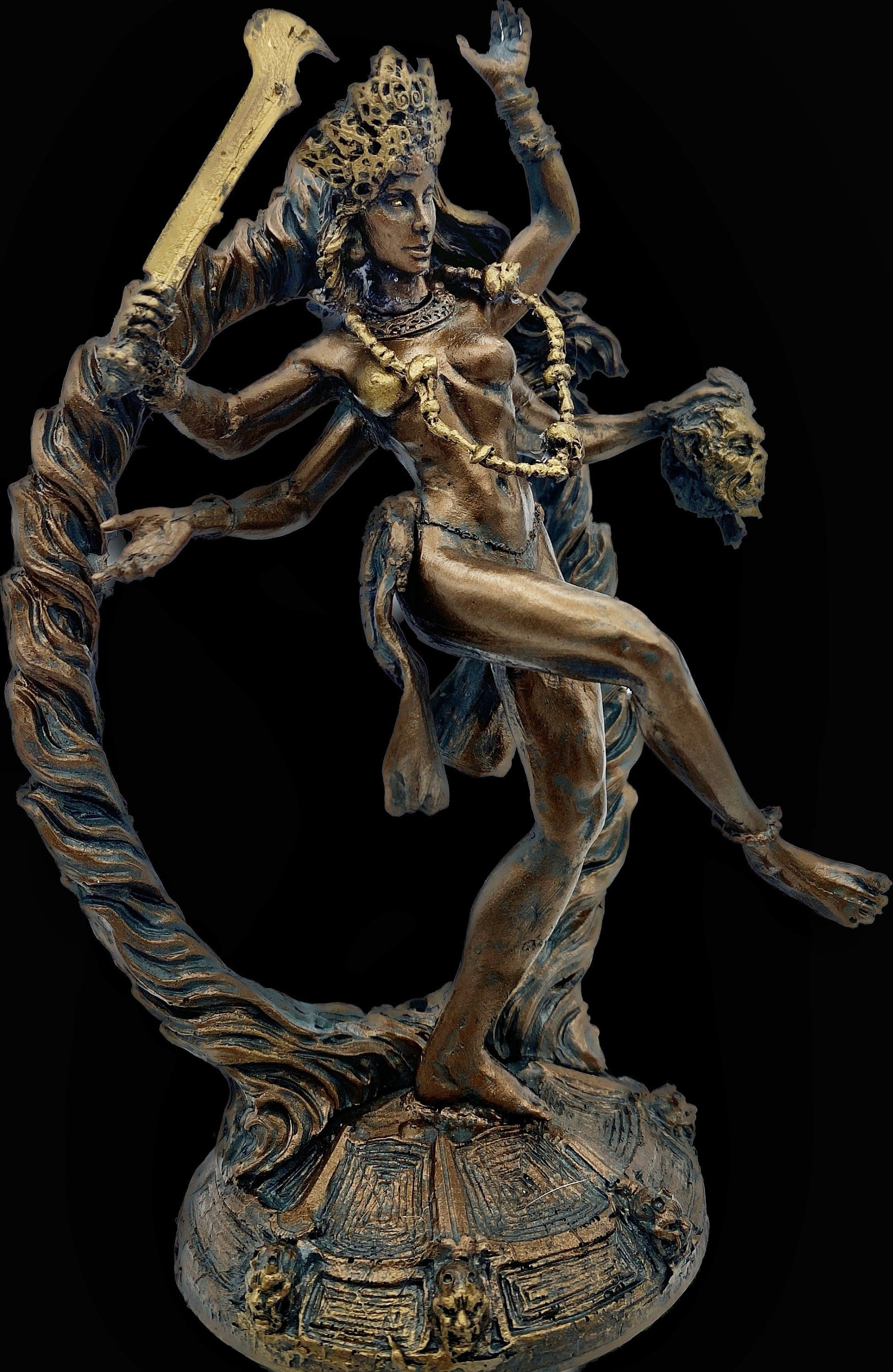 Kali Goddess Statue, Half Scale | Mythological Figurine | Myths and Legends Hindu Statue | Mythic Altar Statue for Home Decor