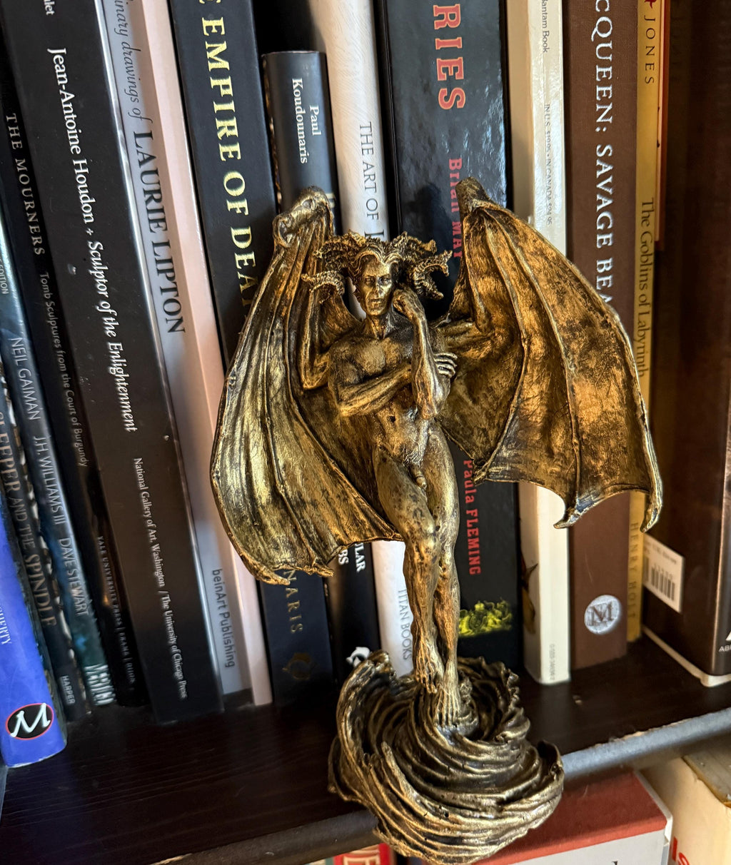 Lucifer Morning Star Statue, Half Scale | Mythological Deities Figurine | Fallen Angel Statue | Satan Altar Statue for Gothic Home Decor