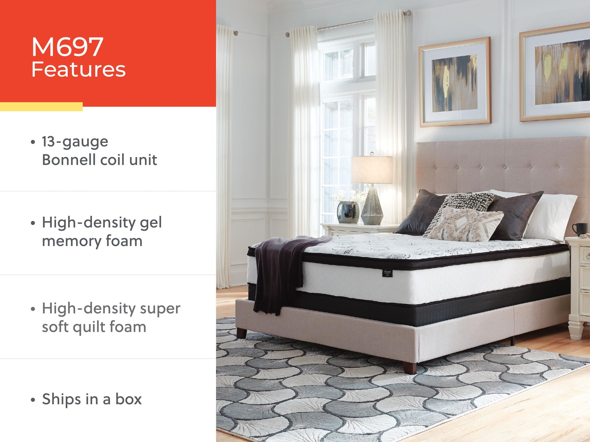 Chime 12 Inch Hybrid - Ultra Plush Hybrid Mattress