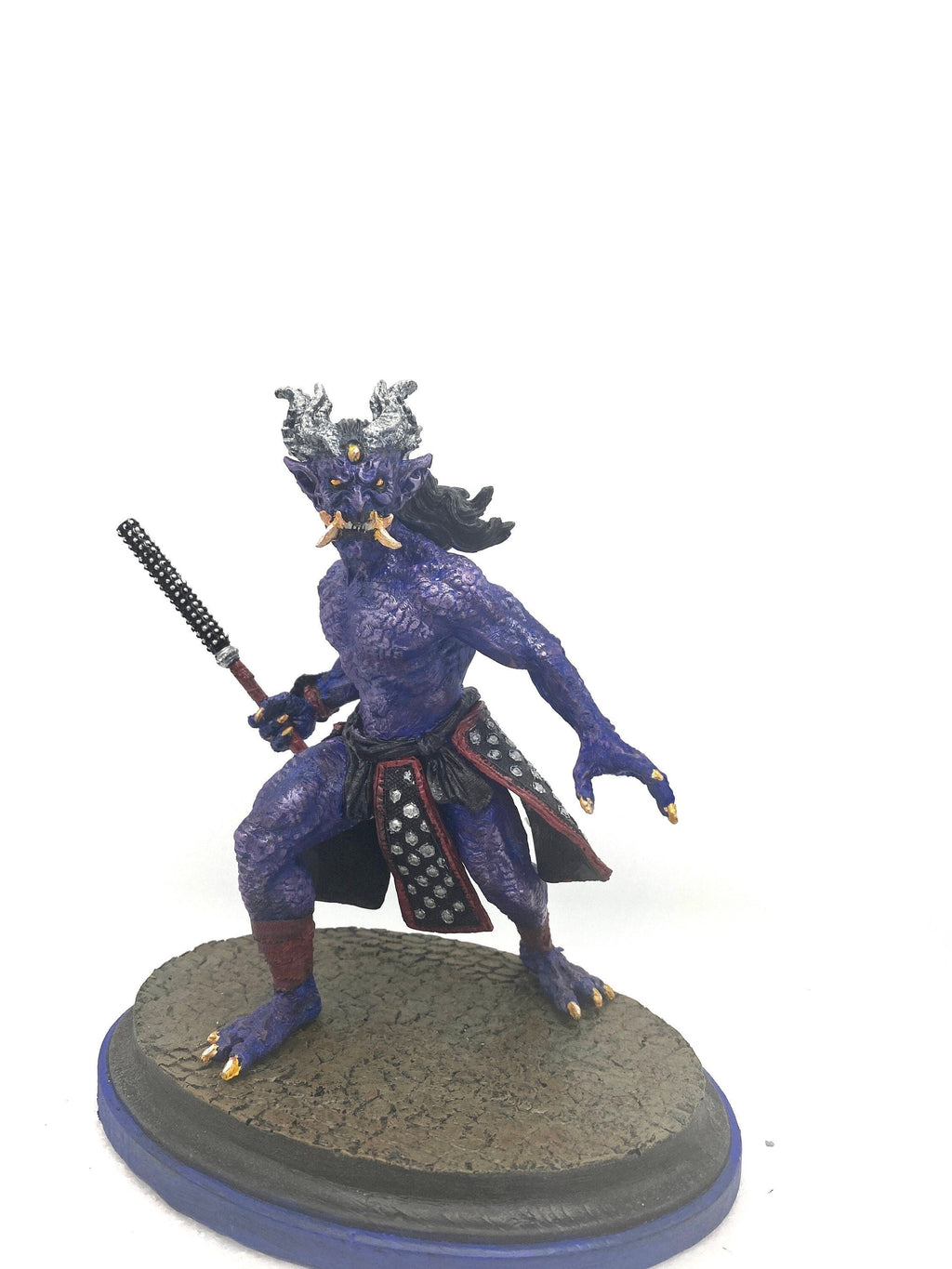 Oni Statue, Full Color, Blue