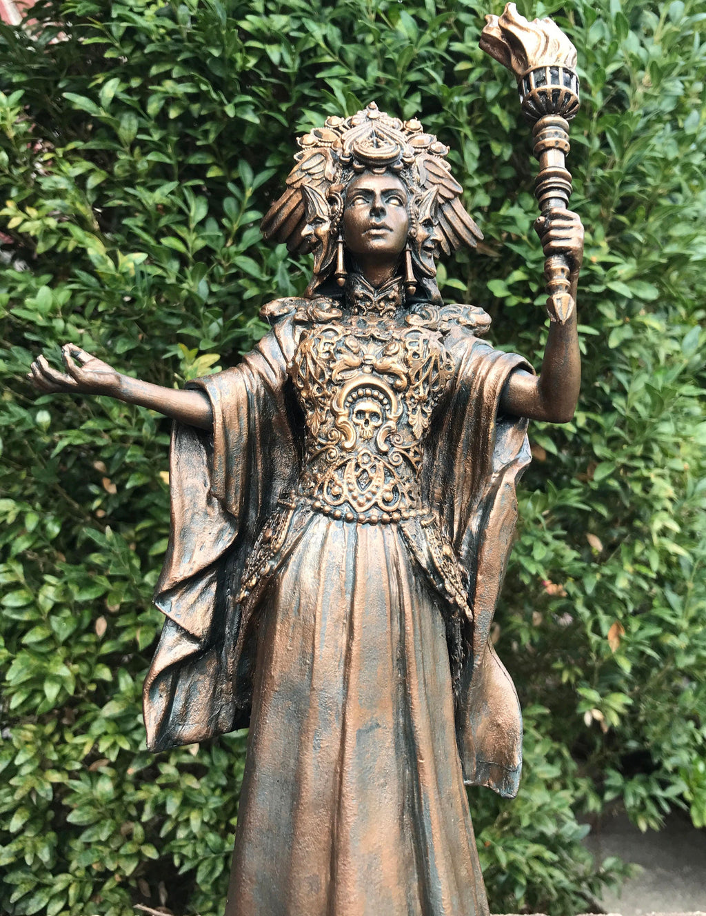 Hecate, Goddess of Witchcraft and Magic Statue, Resin Sculpture | Mythical Goddess Figurine | Folklore Altar Statue for Gothic Home Decor